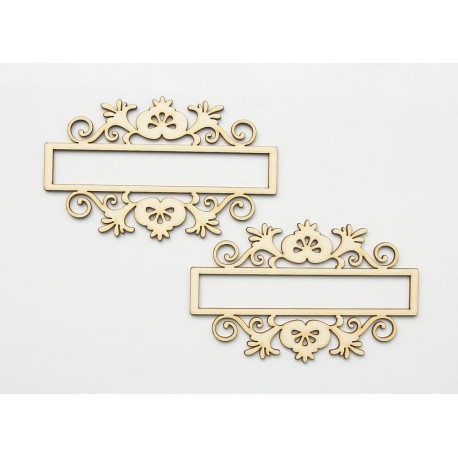 PORTE ETIQUETTE VOLUTES 2 PIECES