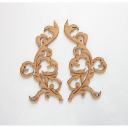 EMBELLISSEMENTS FLOURISHES EN BOIS 2 PIECES