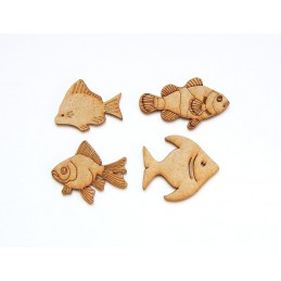 POISSONS EN BOIS 4 MODELES