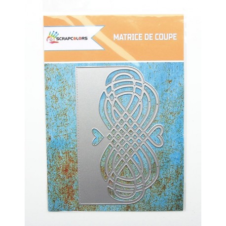 MATRICE DE COUPE BORDURE SPIRALES ET COEURS