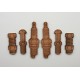 BOUGIES ET VIS EN BOIS 6 PIECES