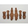 BOUGIES ET VIS EN BOIS 6 PIECES