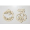 ORNEMENTS HIVER EN CARTON DAIMS BUIS 2 PIECES