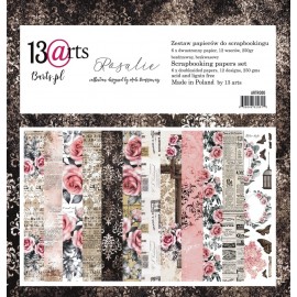 13 ARTS ROSALIE SET DE 6 PAPIERS 30 CM X 30 CM