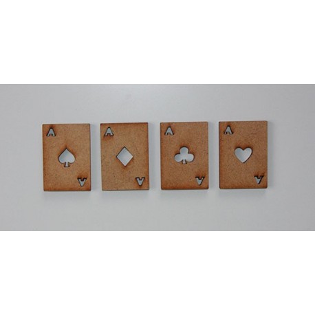 CARTES A JOUER AS EN BOIS 4 PIECES