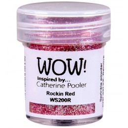 WOW POWDER ROCKIN RED POUDRE A EMBOSSER PAILLETEE