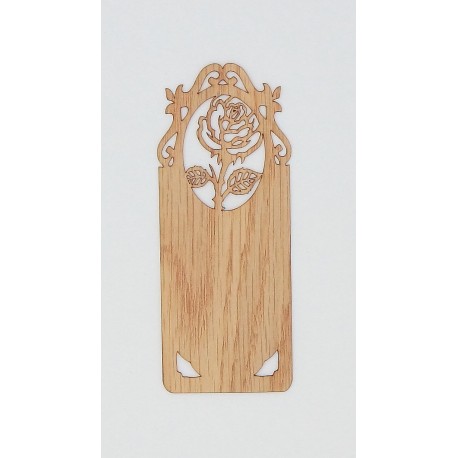 MARQUE PAGE ROSE EN BOIS CLAIR