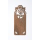 MARQUE PAGE ROSE EN BOIS FONCE