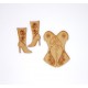 SET CORSET ET BOTTES EN BOIS