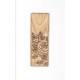 MARQUE PAGE EN BOIS MARQUE ROSE ET FEUILLES