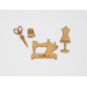 SET MACHINE A COUDRE VINTAGE EN BOIS