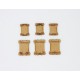 BOBINES MINIS 2 MODELES 2 TAILLES EN BOIS 6 PIECES