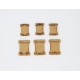 BOBINES MINIS 2 MODELES 2 TAILLES EN BOIS 6 PIECES