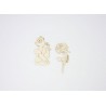FEMME A LA ROSE ET ROSE AMOUR EN CARTON