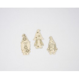 GNOMES FILLES EN CARTON 3 PIECES