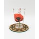 SOUS VERRE A PERSONNALISER FLEURS DE LYS VOLUTES EN BOIS