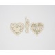 COEURS 2 MODELES ET MOT LOVE 3 PIECES EN CARTON