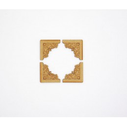 ANGLES DECORATIFS MARQUES EN BOIS 4 PIECES