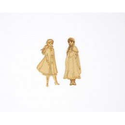 PRINCESSES AVEC CAPES EN BOIS 2 PIECES