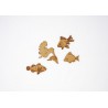 SIRENE ET POISSONS EN BOIS 4 PIECES