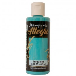 STAMPERIA PEINTURE ACRYLIQUE ALLEGRO TURQUOISE