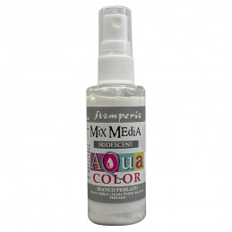 STAMPERIA PEINTURE SPRAY IAQUA COLOR RIDESCENTE BLANC PERLE