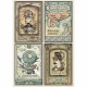 PAPIER DE RIZ MAGIC FOREST CARTES STAMPERIA