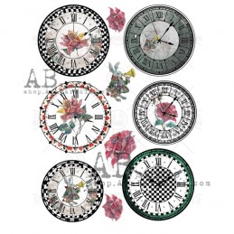 PAPIER DE RIZ N° 0550 HORLOGES ALICE AB STUDIO