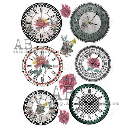 PAPIER DE RIZ N° 0550 HORLOGES AB STUDIO