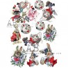 PAPIER DE RIZ N° 0235 LAPINS ALICE AB STUDIO