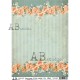 PAPIER DE RIZ N°1362 RAYURES ET FLEURS AB STUDIO