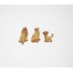 LIONS FAMILLE 3 PIECES EN BOIS