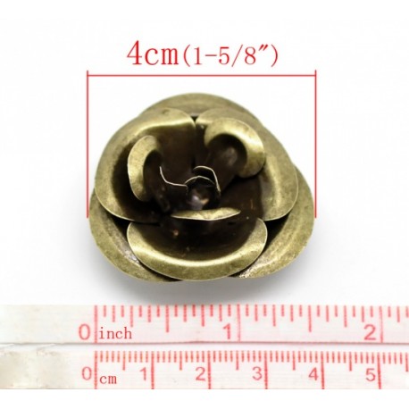 FLEUR METAL ROSE COLORIS BRONZE