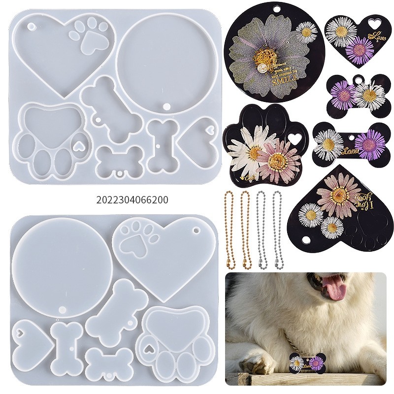 Moule à Bijoux En Résine – Forme Os De Chien – 2,2″ – DIY – Neuf