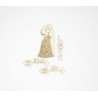 MARIES ROBE BRODEE MOT LOVE FLECHES EN CARTON 4 PIECES