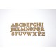 ALPHABET EN BOIS POLICE HEAVY GOUDY LETTRE N