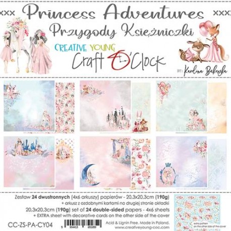 PRINCESS ADVENTURES BLOC DE PAPIERS 20.3 CM X 20.3 CM