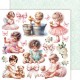 COTTON CANDY GIRL IMAGES A DECOUPER 18 FEUILLES 20 CM X 20 CM