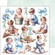 COTTON CANDY BOY IMAGES A DECOUPER 18 FEUILLES 20 CM X 20 CM