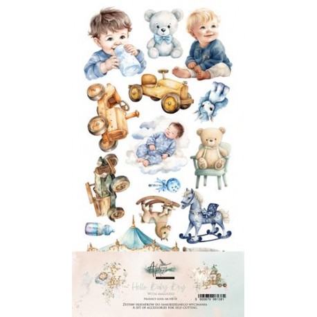 ART ALCHEMY HELLO BABY BOY DECOUPAGE 12 FEUILLES