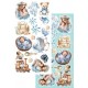 ART ALCHEMY HELLO BABY BOY DECOUPAGE 12 FEUILLES