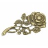 ROSES SUR TIGE EN METAL 2 PIECES COLORIS BRONZE