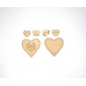 BOITE A CROCHETER COEUR MOTIF MARQUE ET 4 ETIQUETTES