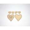 BOITE A CROCHETER COEUR MOTIF ROSE ET 4 ETIQUETTES