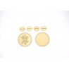 BOITE A CROCHETER RONDE MOTIF HIBOUX ET 4 ETIQUETTES