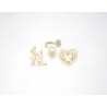 FIANCES COEUR CLE CADENAS EN CARTON 4 PIECES