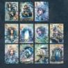 IMAGES UNDERWATER BLEU POUR ATC, JUNK JOURNAL. ART JOURNAL, 30 PIECES 10 CM x 14 CM