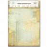 PAPIERS DE FOND JOURNAUX SHABBY EPHEMERE 14.4 CM x 21 CM