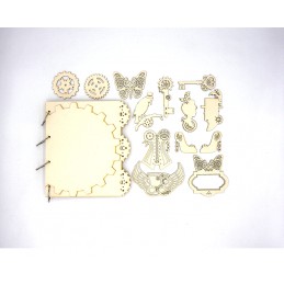 KIT ALBUM PHOTOS A PERSONNALISER STEAMPUNK ET PAPIERS