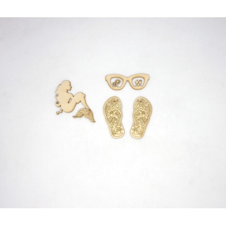 SIRENE SANDALES LUNETTES EN CARTON 4 PIECES